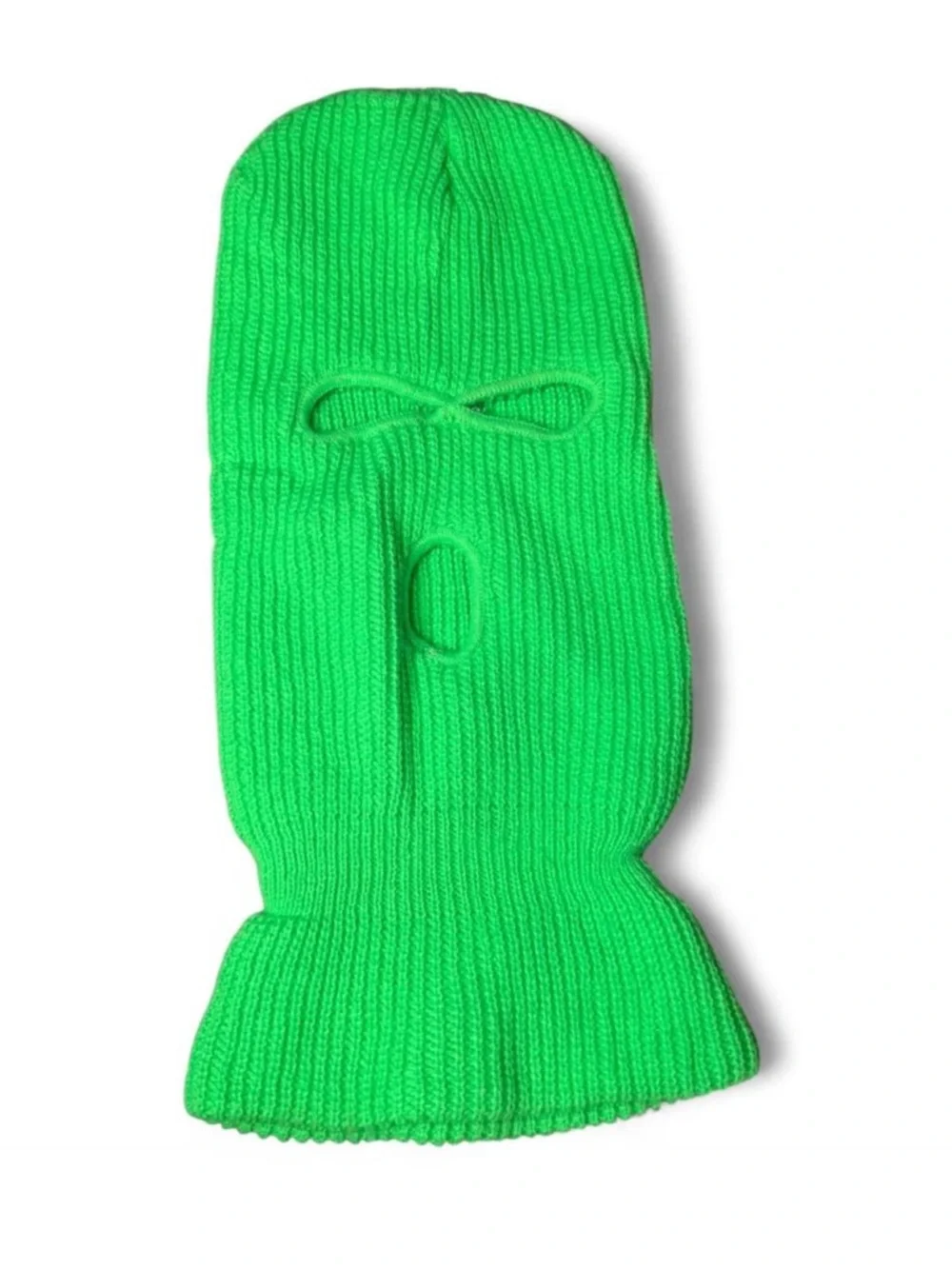 Neon Green Knit Balaclava Ski Mask